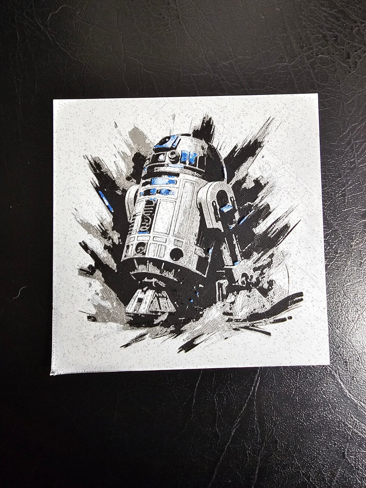 R2D2 White Background Hueforge Art