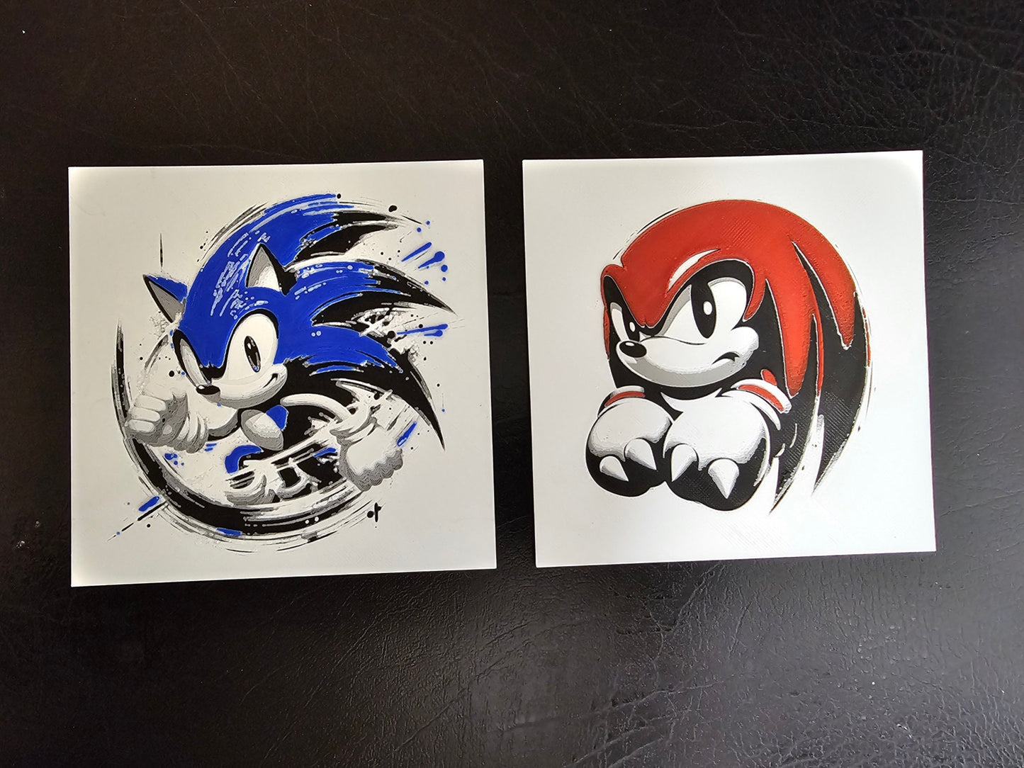 Knuckles from Sonic the Hedgehog 3D Hueforge Art