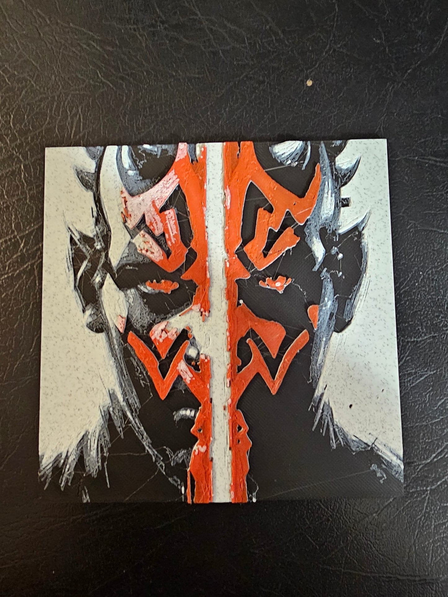 Darth Maul Color Shift Black Background 3D Hueforge Art