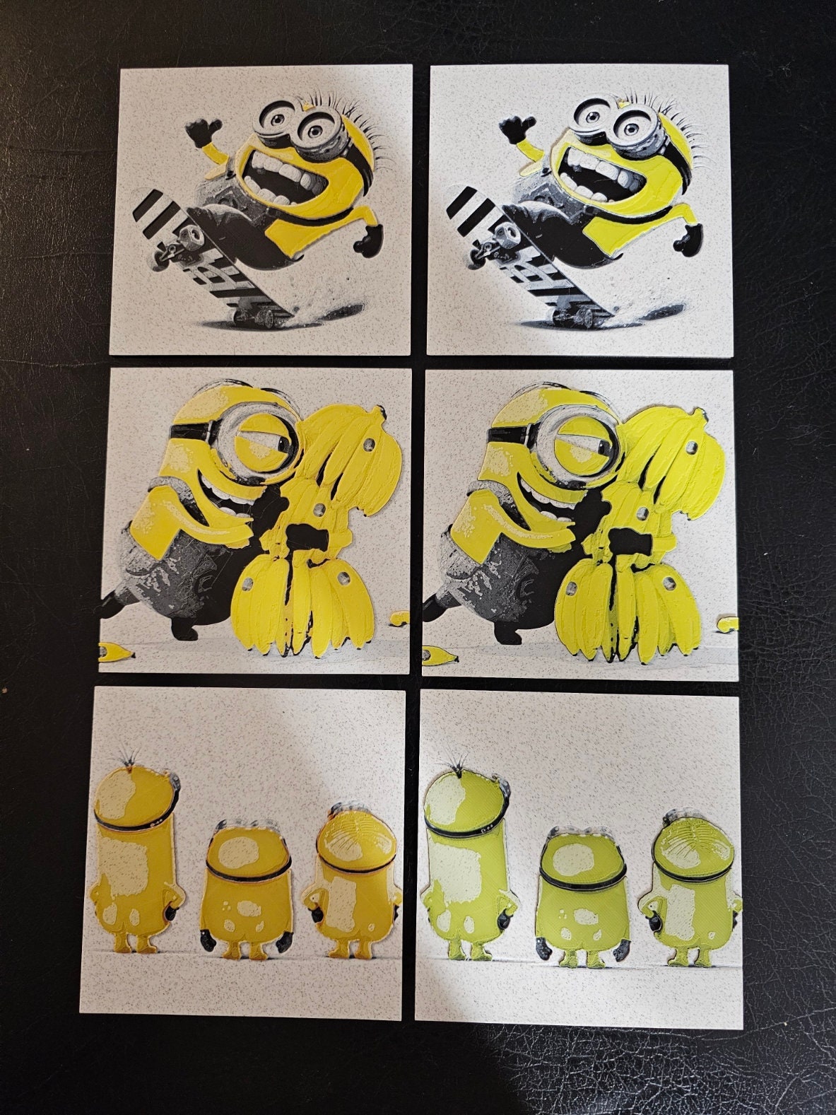Minion on Skateboard 4 color 3D Hueforge Art