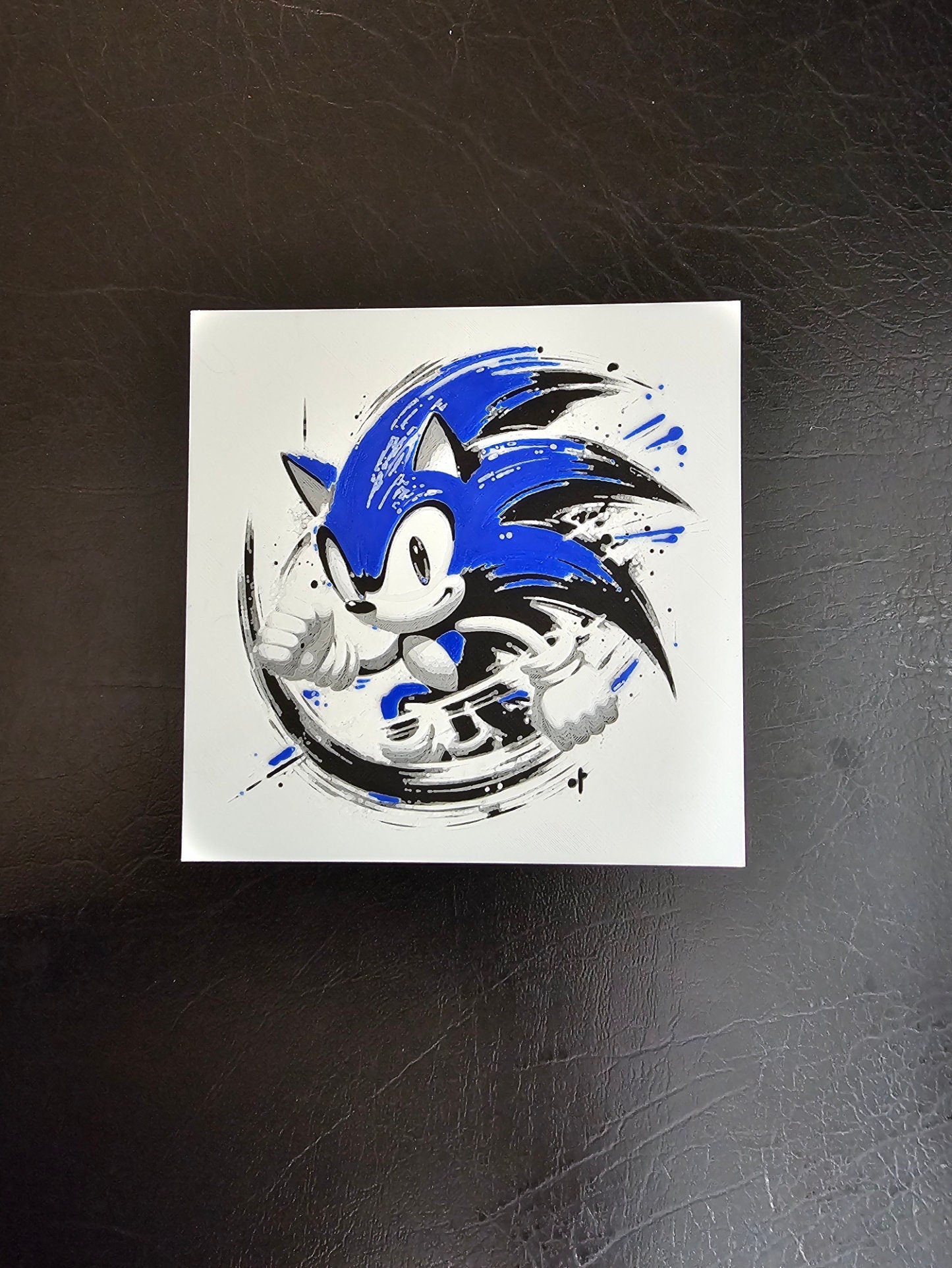 Knuckles from Sonic the Hedgehog 3D Hueforge Art