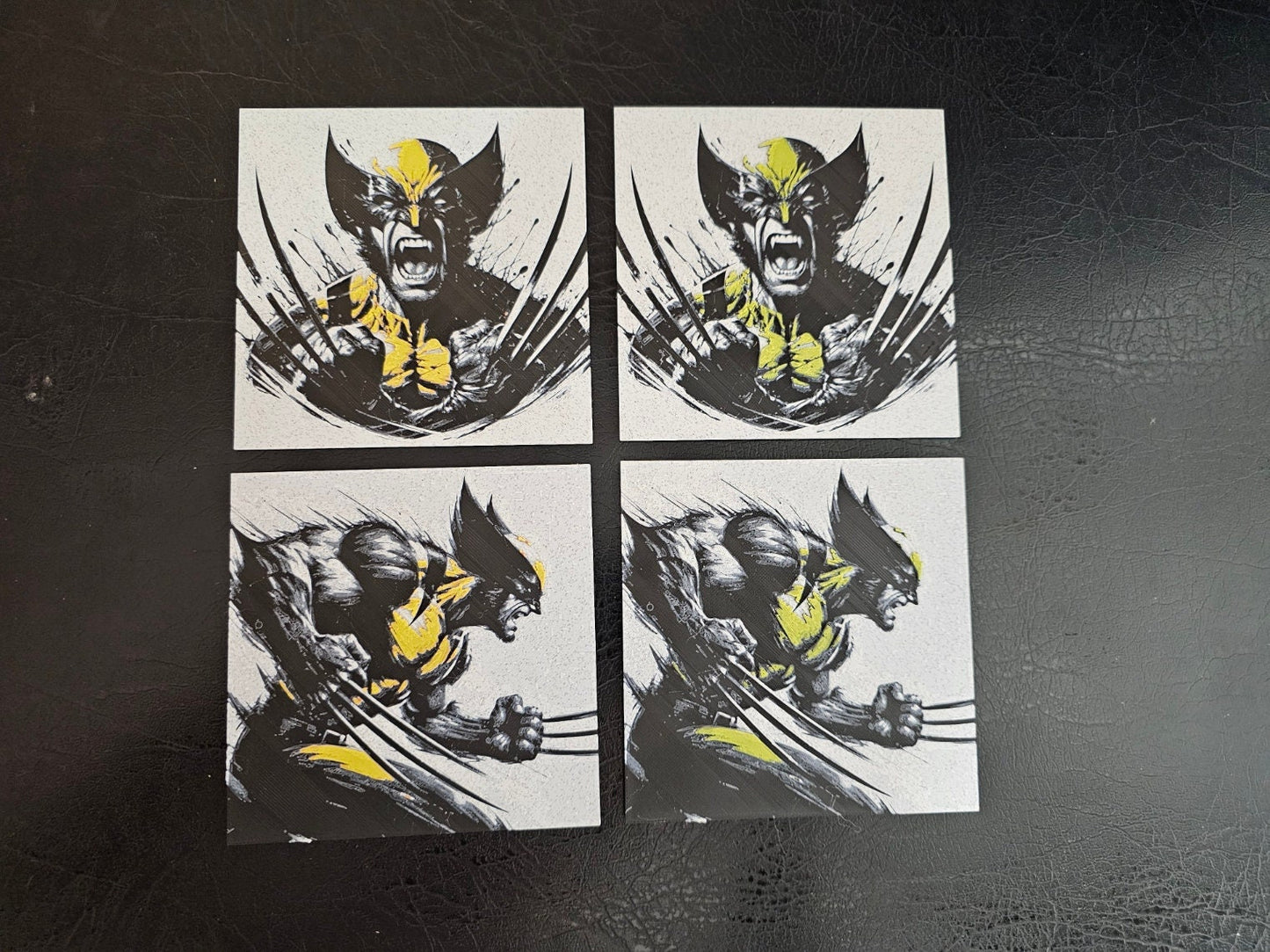 Old school yellow Wolverine Close Up 5 color 3D Hueforge Art