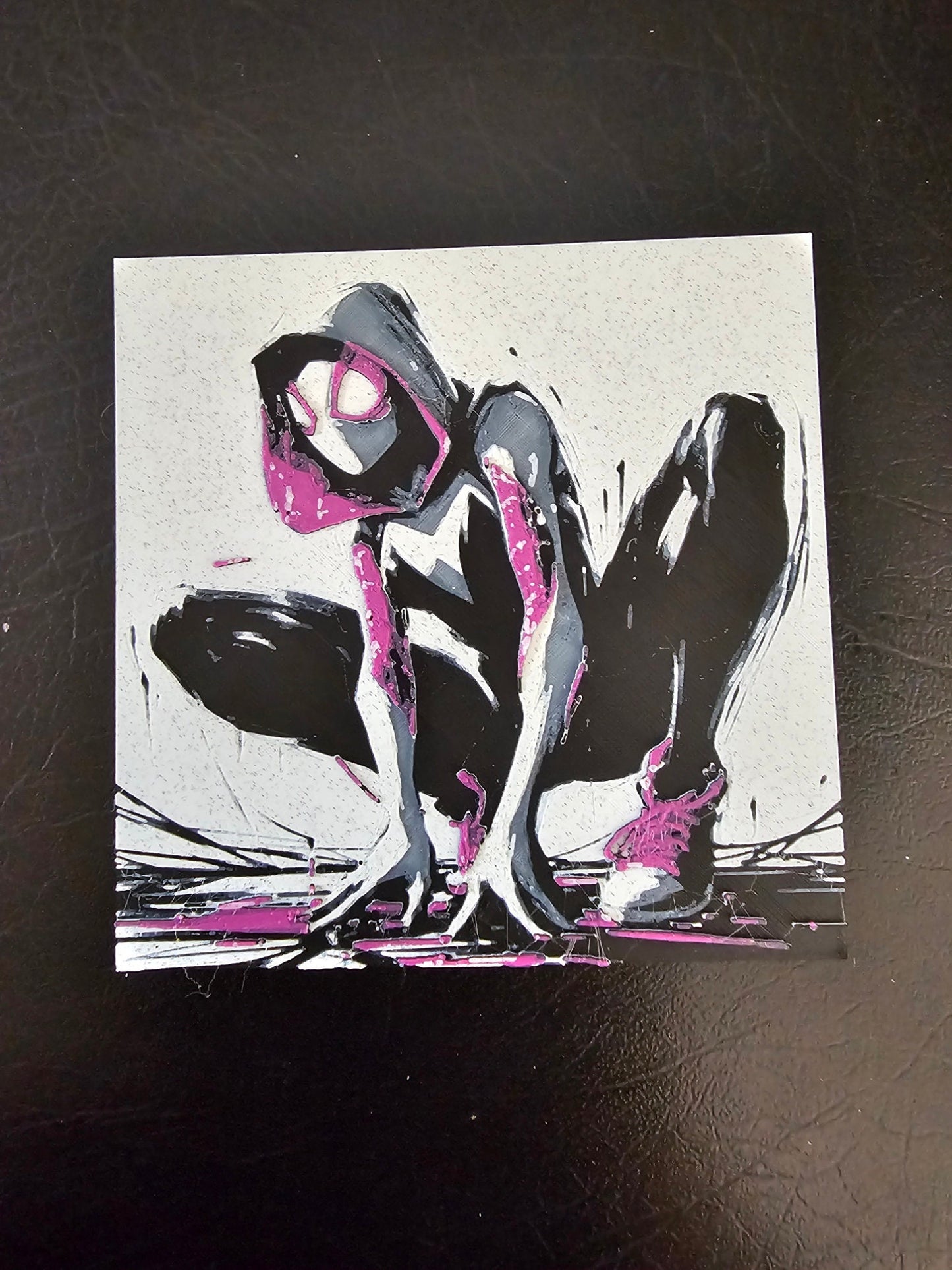 Spiderman on Ledge Hueforge 3D Art