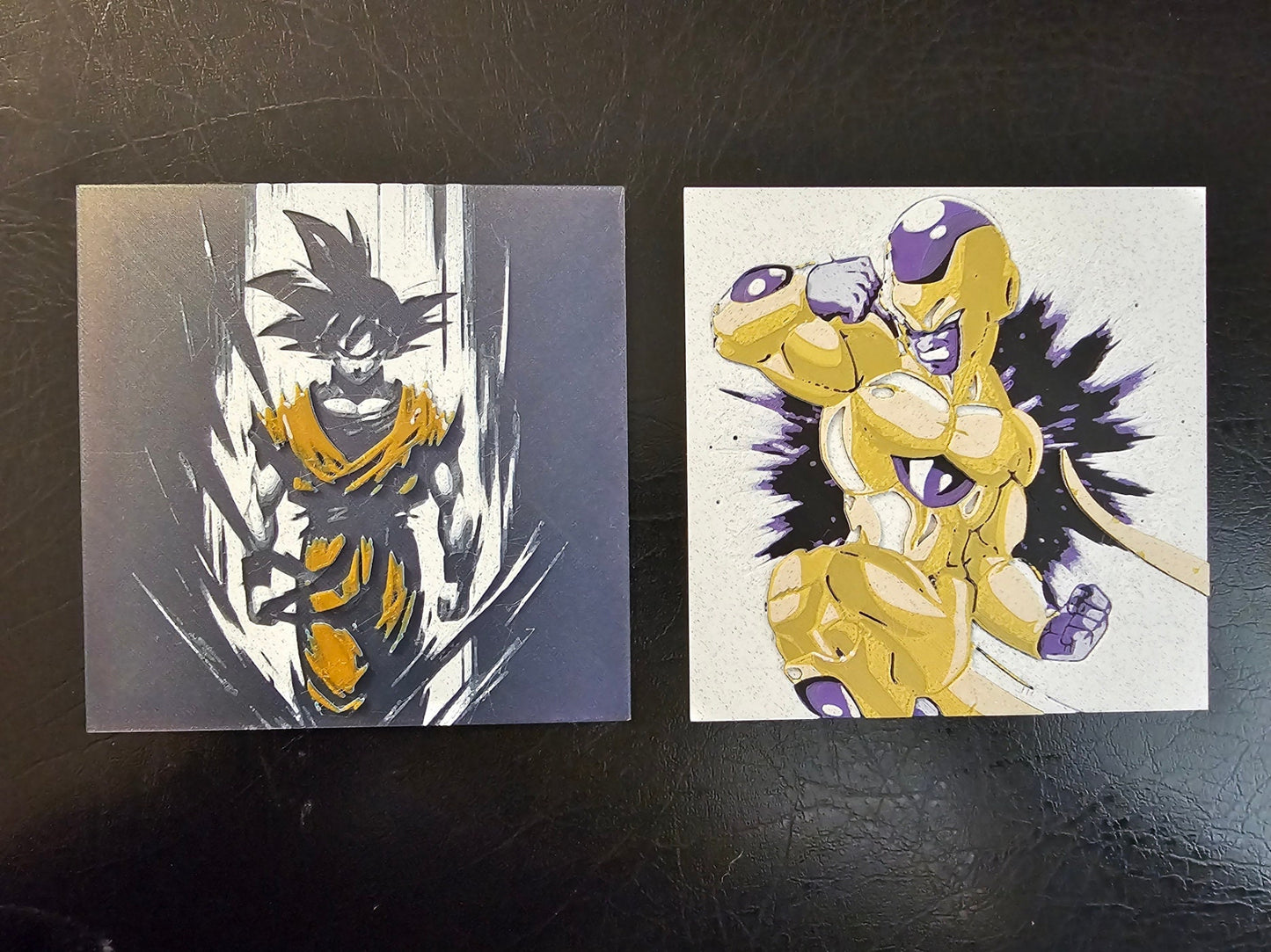Goku. Dragon Ball Z Black color shift background 3D Hueforge Art
