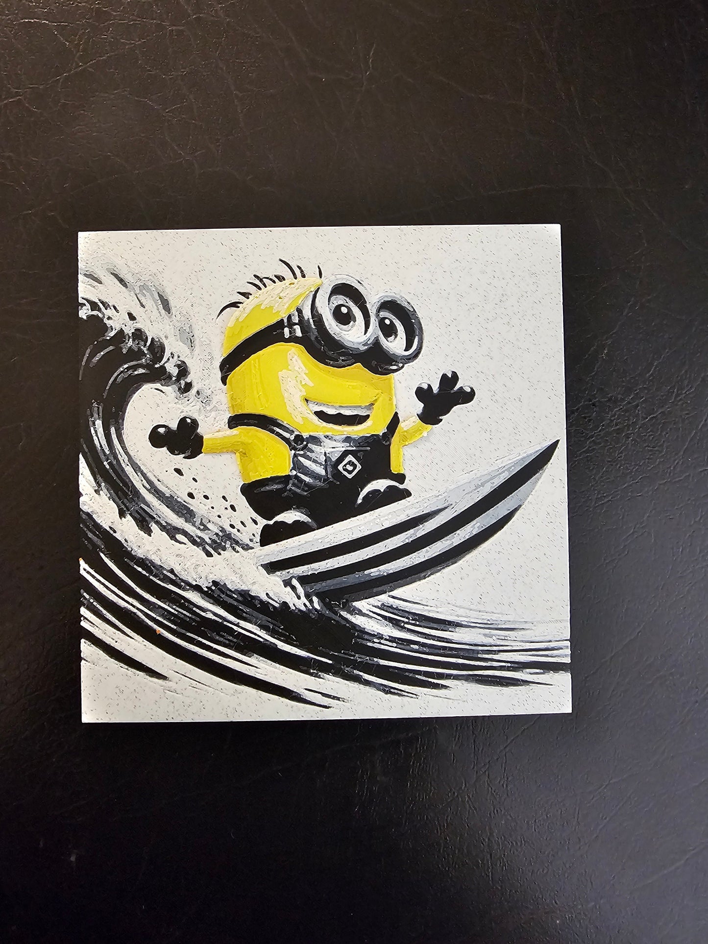 Minion Surfing the Waves 3D Hueforge Art