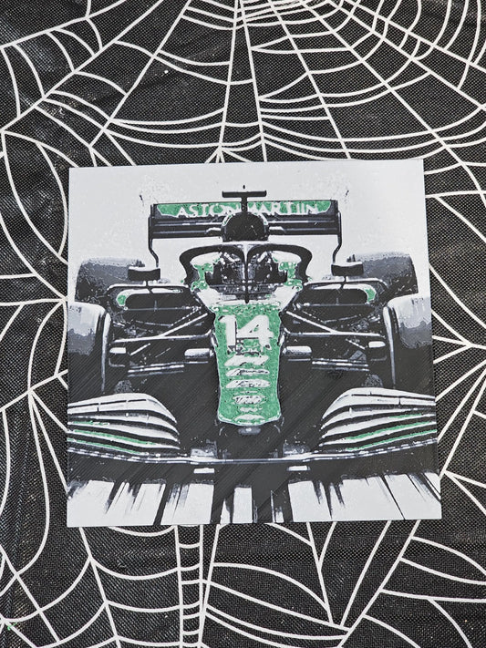 Aston Martin F1, #14, Fernando Alonso 3D Printed Hueforge Fan Art