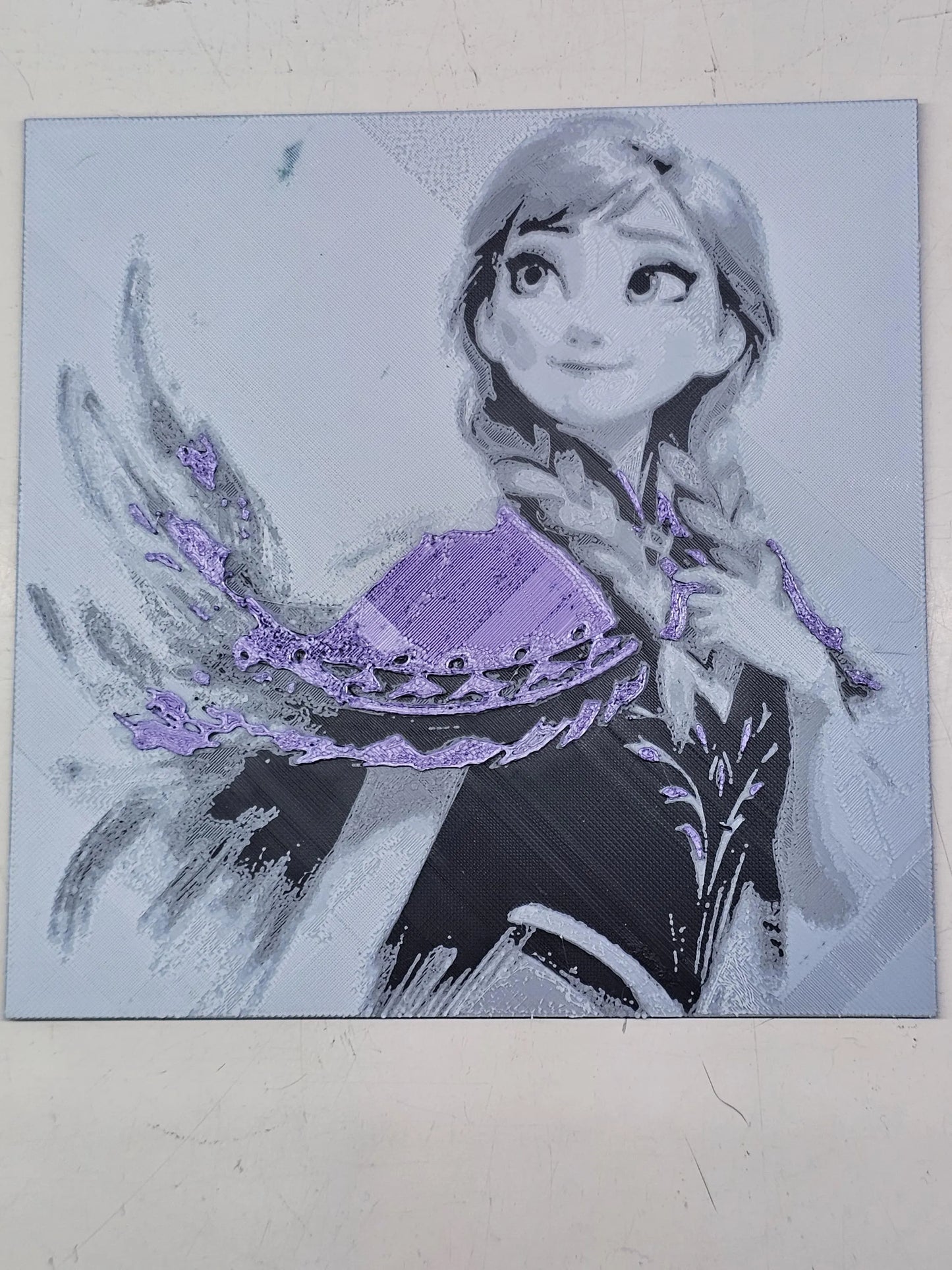 Anna, Frozen 3D Printed Hueforge Fan Art
