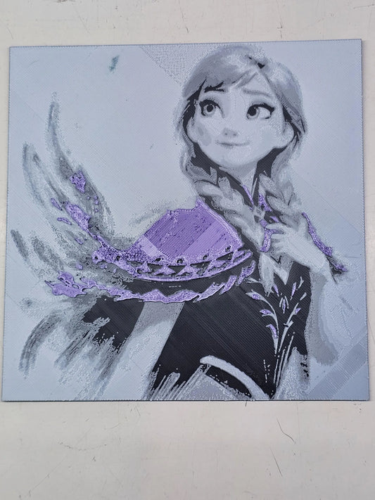 Anna, Frozen 3D Printed Hueforge Fan Art