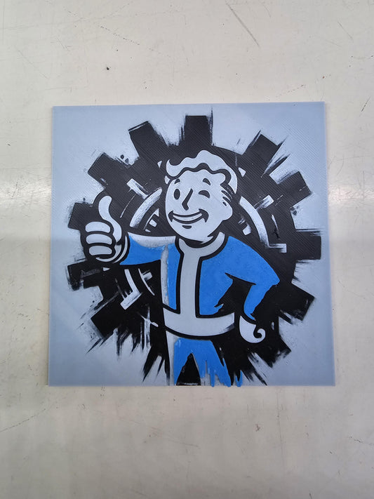 Vault Guy, Fallout 3D Printed Hueforge Fan Art