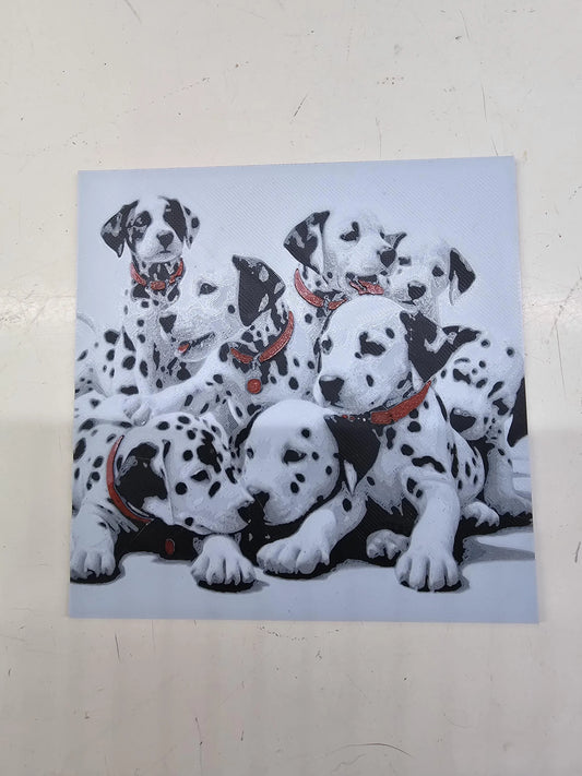 Dalmatian Pups, 101 Dalmatians  3D Printed Hueforge Fan Art