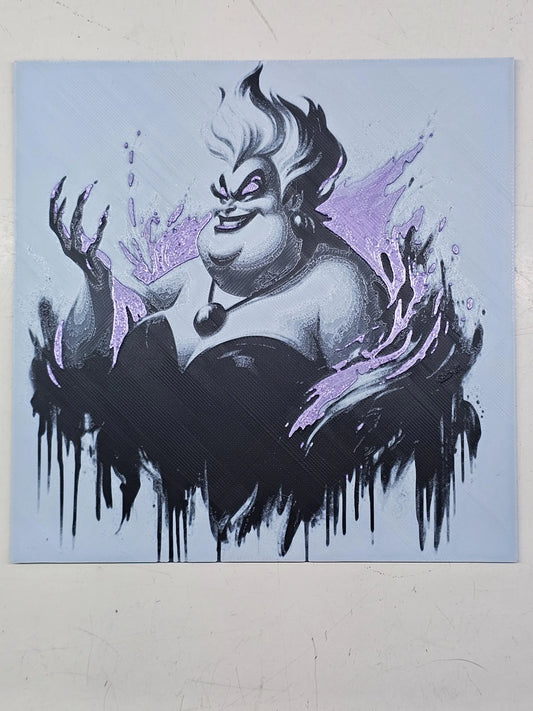 Ursula , The Little Mermaid 3D Printed Hueforge Fan Art