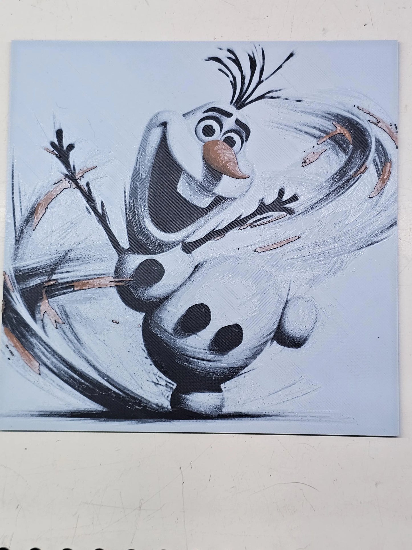 Olaf, Frozen 3D Printed Hueforge Fan Art