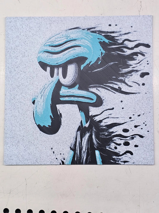 Squidward, Spongebob Squarepants 3D Printed Hueforge Fan Art