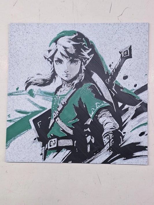 Link, Zelda 3D Printed Hueforge Fan Art