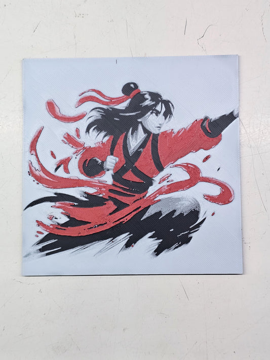 Mulan 3D Printed Hueforge Fan Art