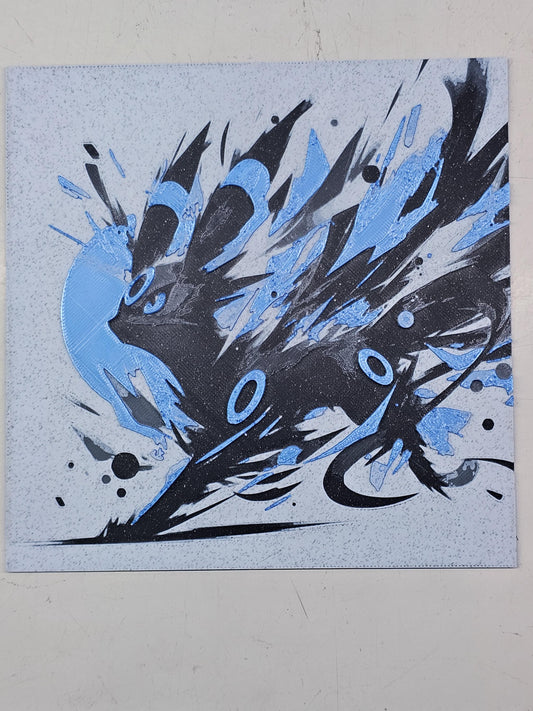 Shiny Umbreon, Pokemon, Gotta Catch 'Em All 3D Printed Hueforge Fan Art