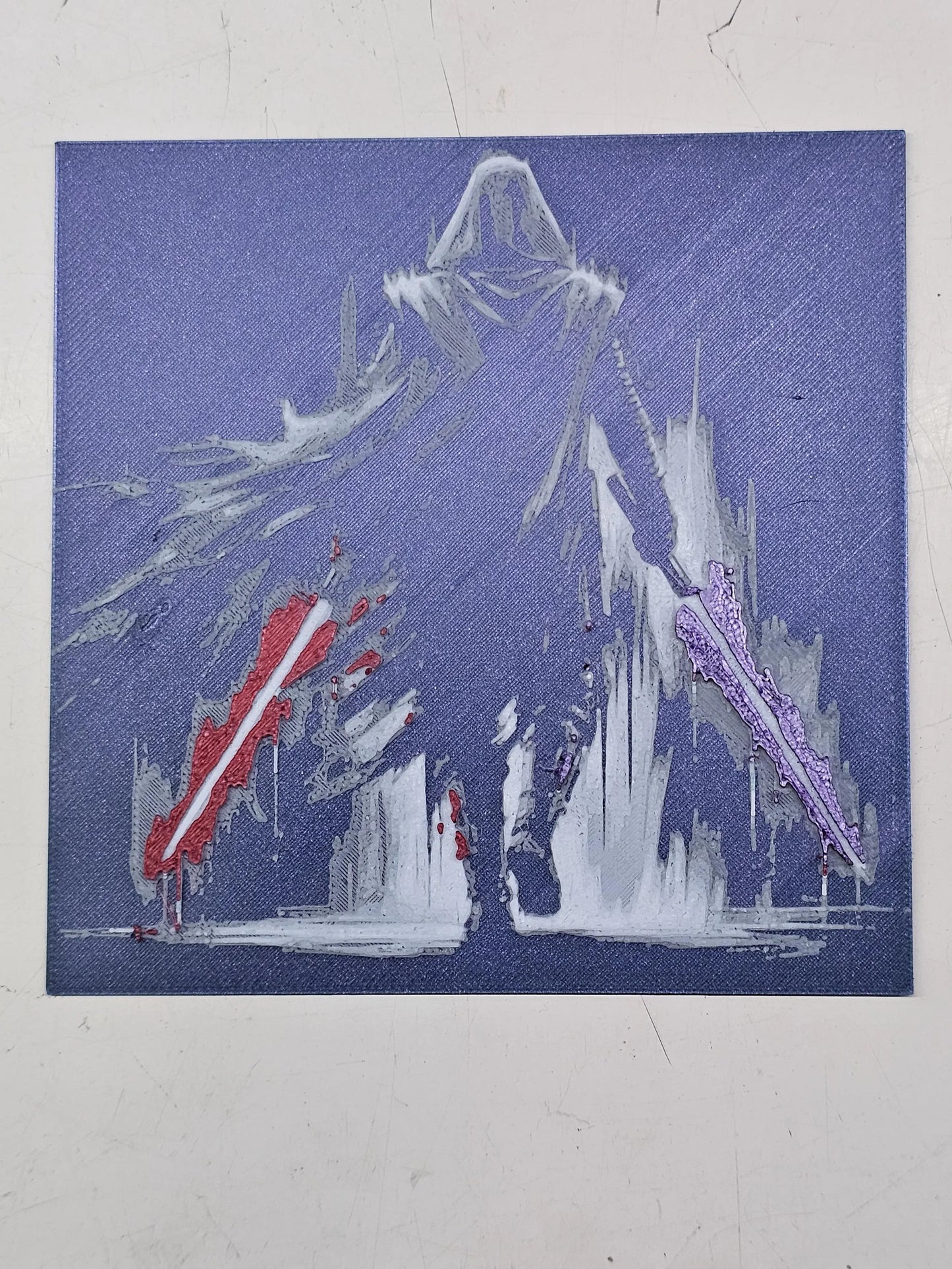 Darth Revan, Star Wars Color Shift Black Background 3D Printed Hueforge Fan Art