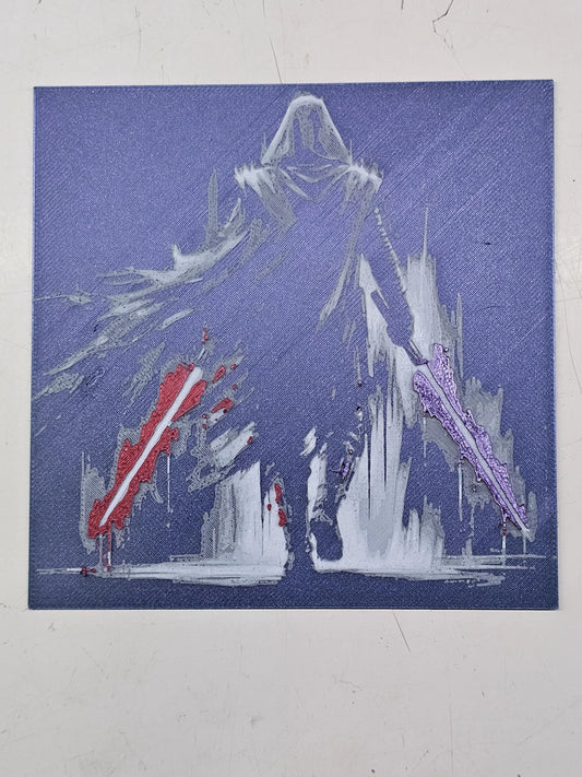 Darth Revan, Star Wars Color Shift Black Background 3D Printed Hueforge Fan Art