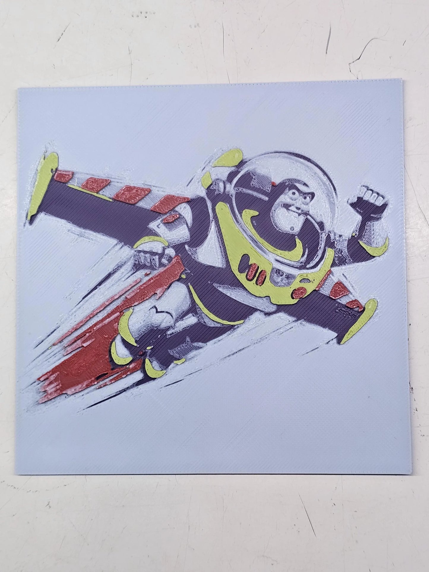 Buzz Lightyear, Toy Story, To Infinity and Beyond!  3D Printed Hueforge Fan Art
