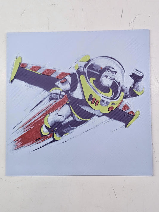 Buzz Lightyear, Toy Story, To Infinity and Beyond!  3D Printed Hueforge Fan Art