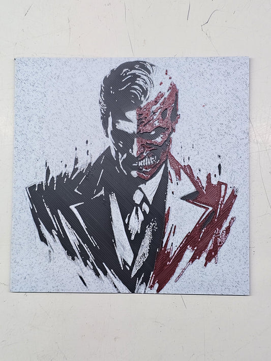 Two-Face, Batman 3D Printed Hueforge Fan Art