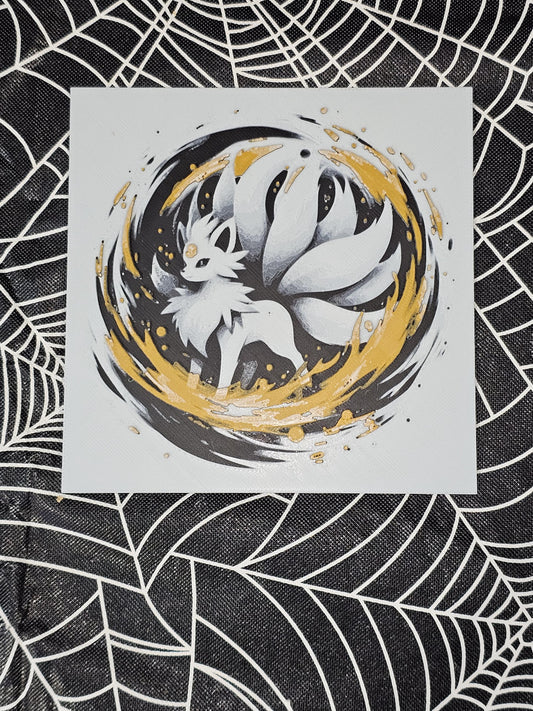 Ninetails, Pokemon, Gotta Catch 'Em All 3D Printed Hueforge Fan Art