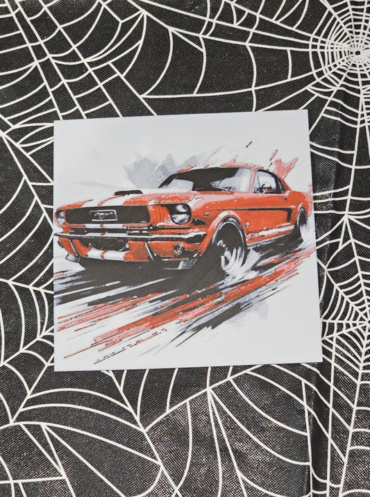 Classic Ford Mustang 3D Printed Hueforge Fan Art