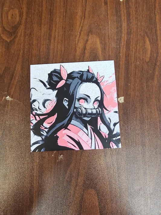 Nezuko, Demon Slayer 3D Printed Hueforge Fan Art