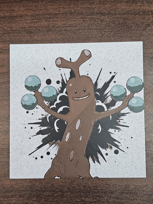 Sudowoodo, Pokemon, Gotta Catch 'Em All 3D Printed Hueforge Fan Art