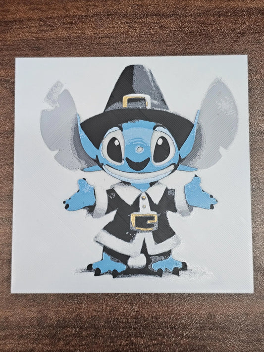 Pilgrim Stitch, Lilo and Stitch 3D Printed Hueforge Fan Art