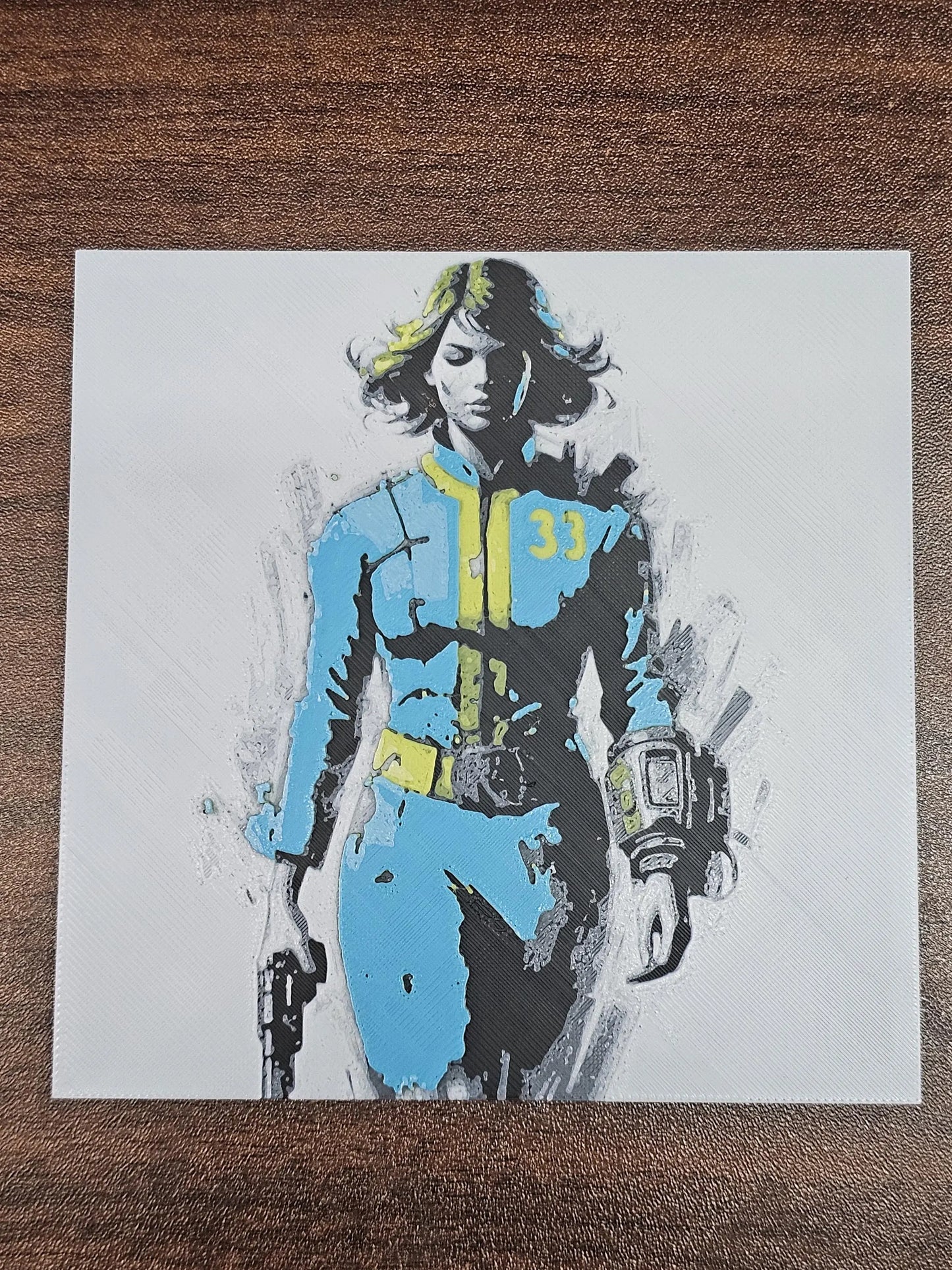 Vault 33 Girl, Fallout 3D Printed Hueforge Fan Art