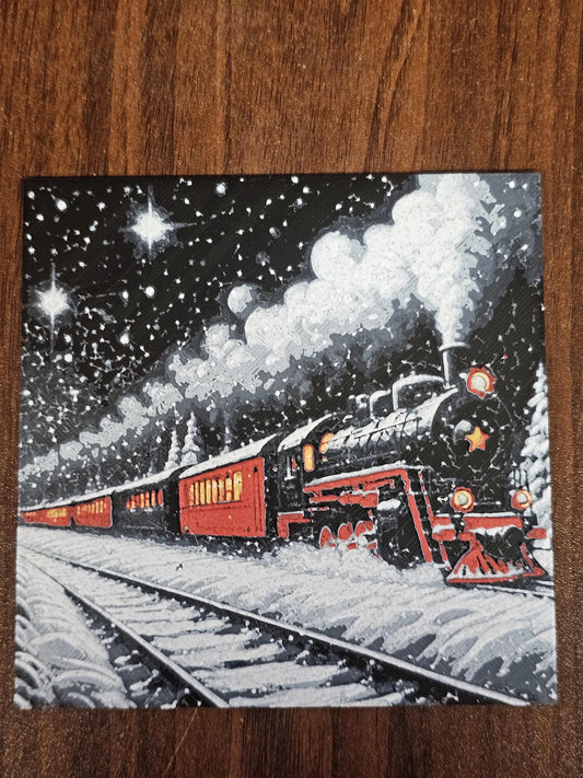 Christmas Train 3D Printed Hueforge Fan Art