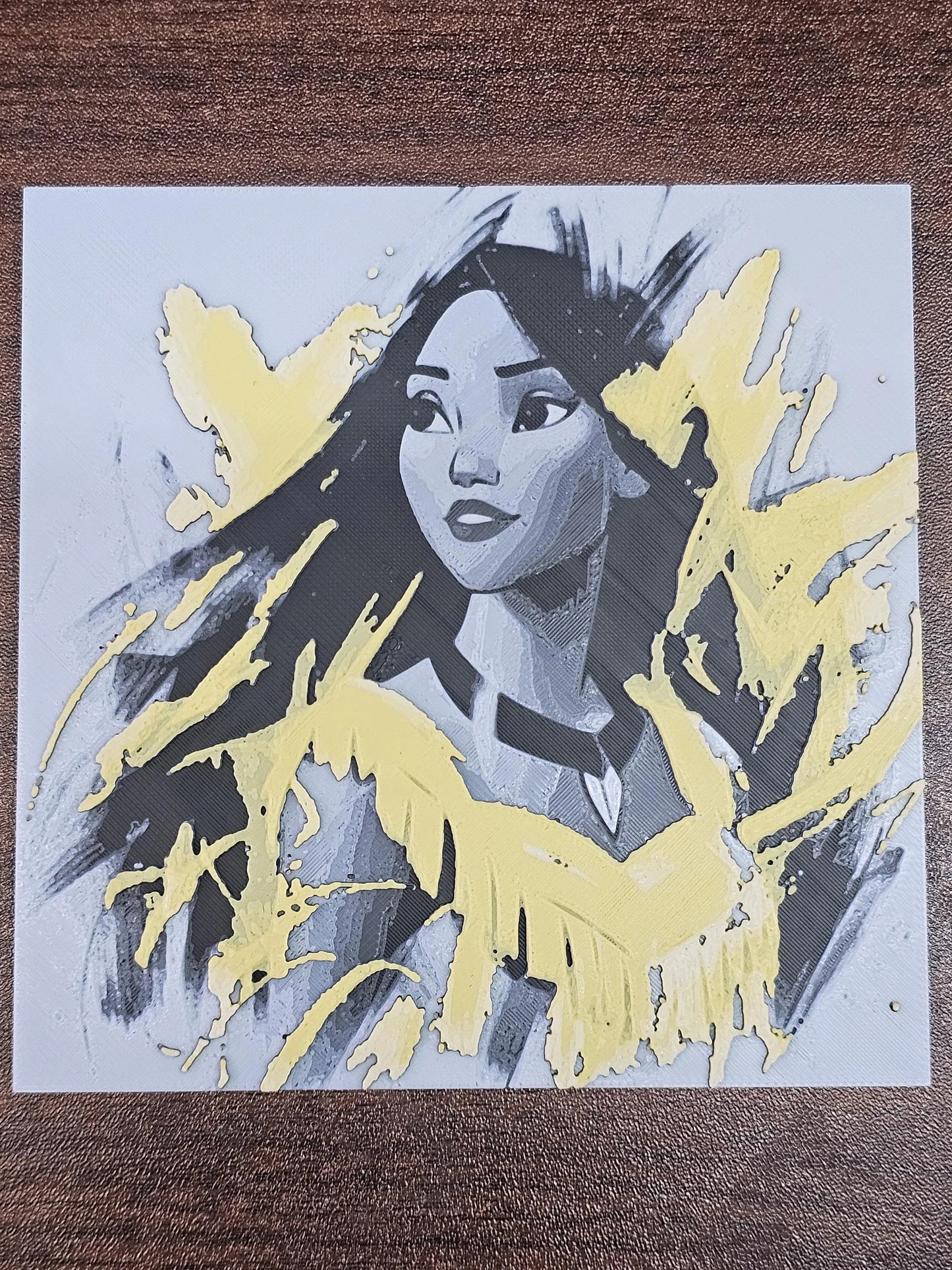 Pocahontas 3D Printed Hueforge Fan Art