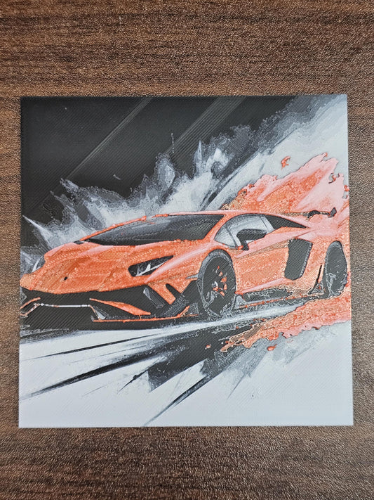 Modern Mustang 3D Printed Hueforge Fan Art