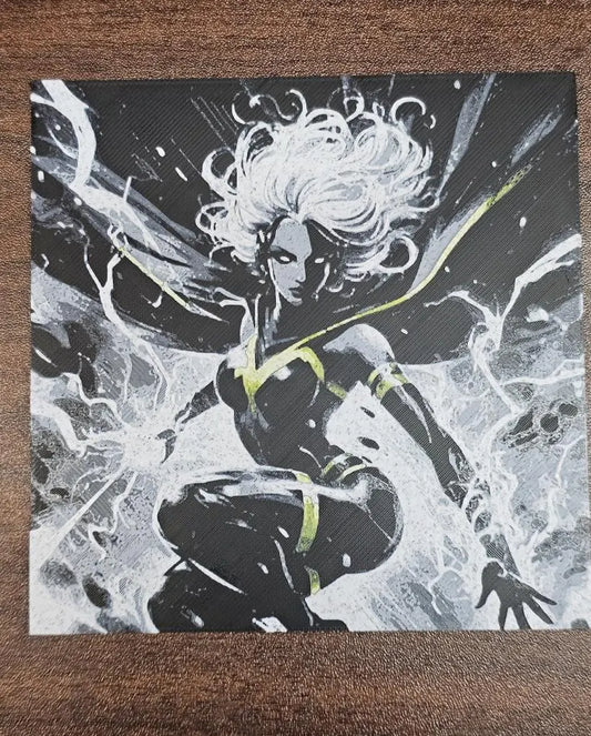 Storm, X-Men 3D Printed Hueforge Fan Art