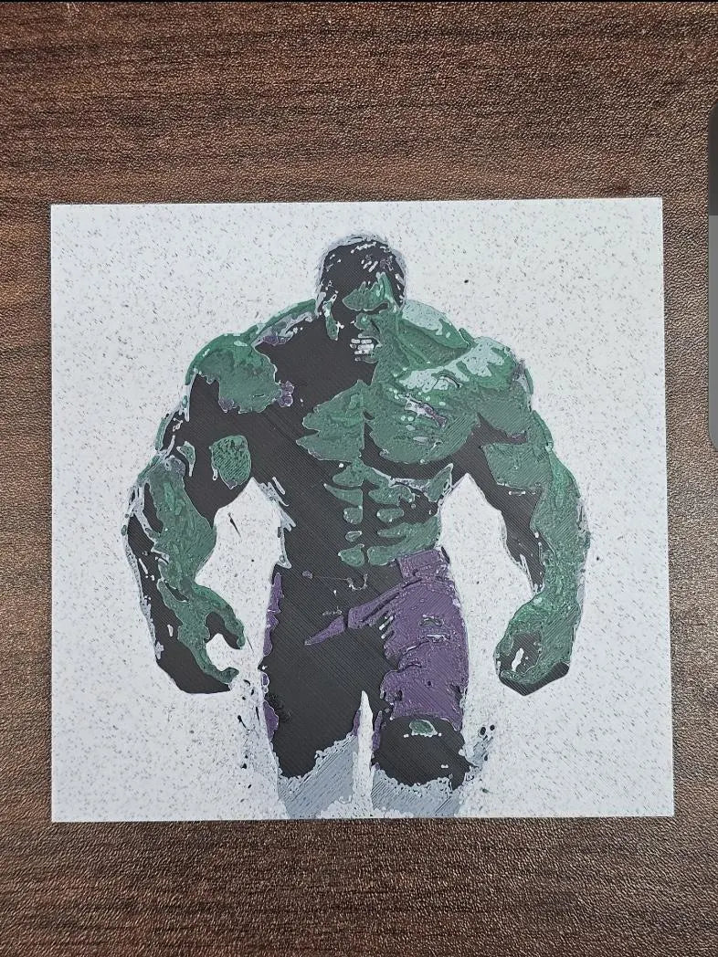 Hulk Multicolor 3D Printed Hueforge Fan Art