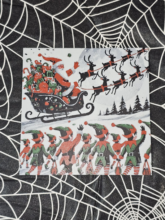 Santa Taking Off 3D Printed Hueforge Fan Art