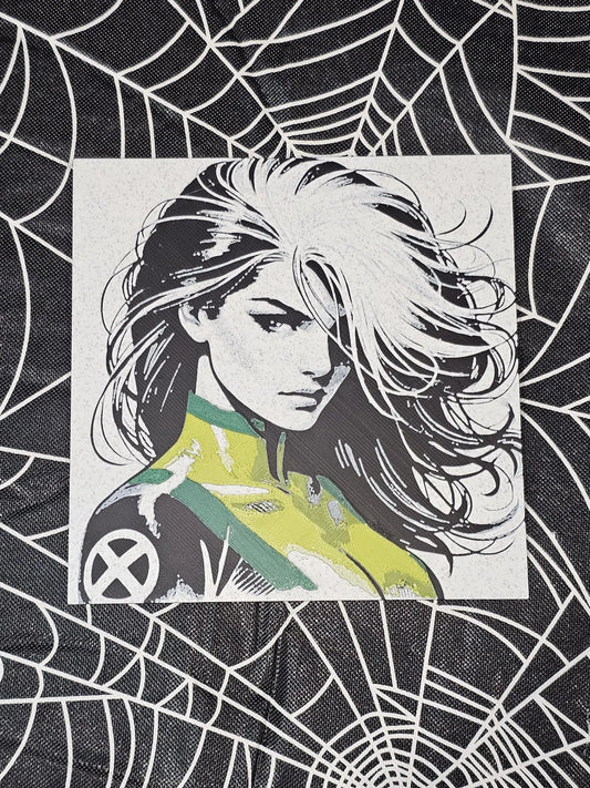 Rogue X-Men, Multicolor 3D Printed Hueforge Fan Art