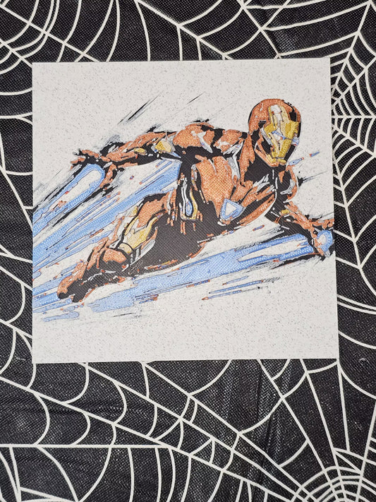 Ironman Flying 3 color 3D Printed Hueforge Fan Art