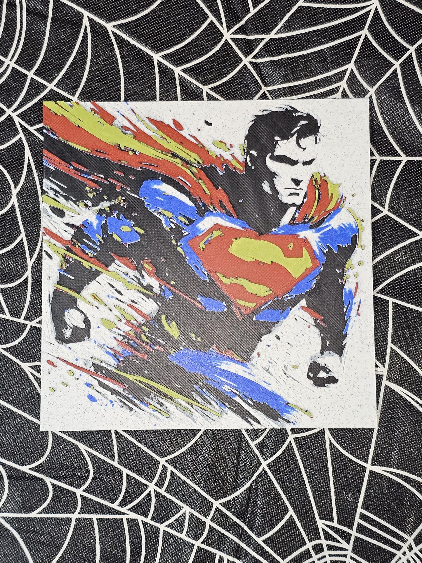 Superman 3 color 3D Printed Hueforge Fan Art