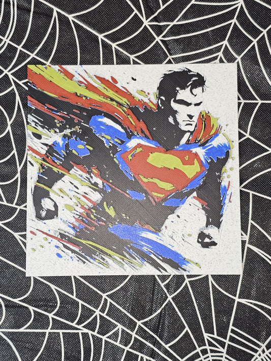 Superman 3 color 3D Printed Hueforge Fan Art