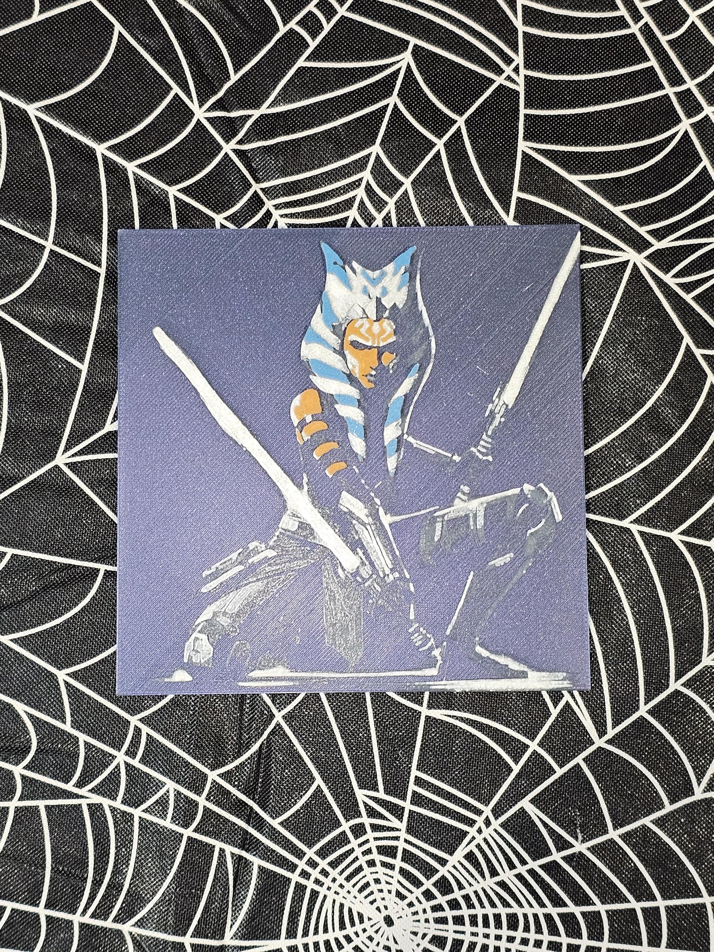 Ahsoka, Ready for Action! Star Wars 3D Printed Hueforge Fan Art