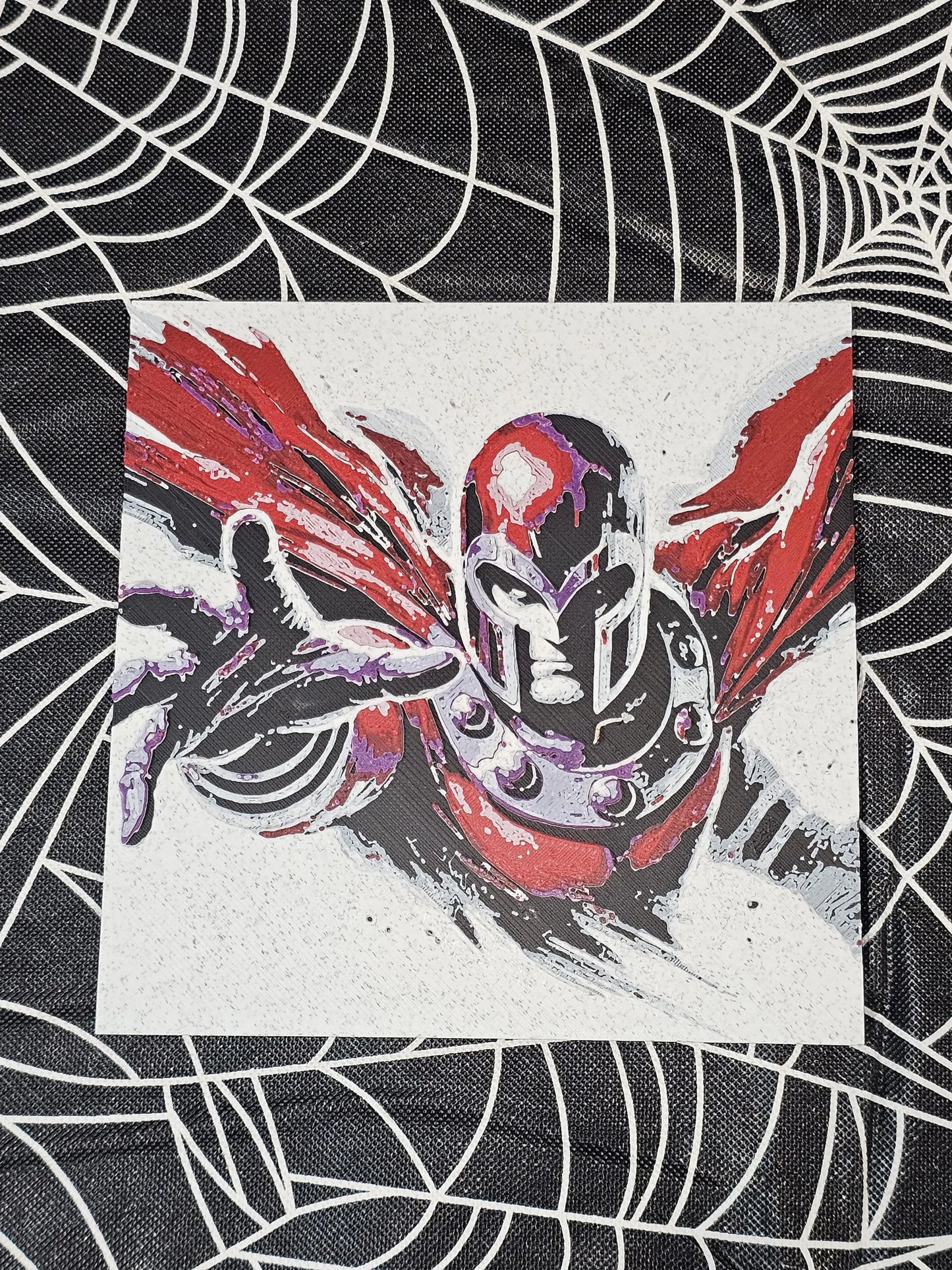 Magneto 3D Printed Hueforge Fan Art