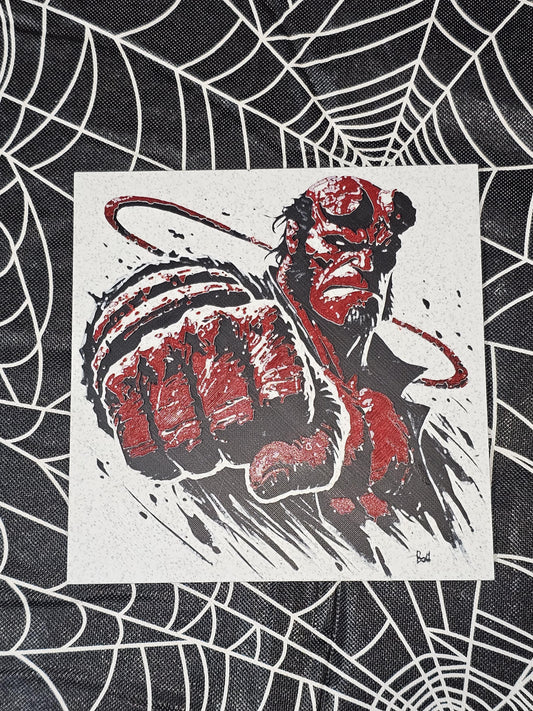Hellboy 3D Printed Hueforge Fan Art