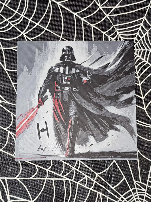 Darth Vader Walking, Star Wars 3D Printed Hueforge Fan Art