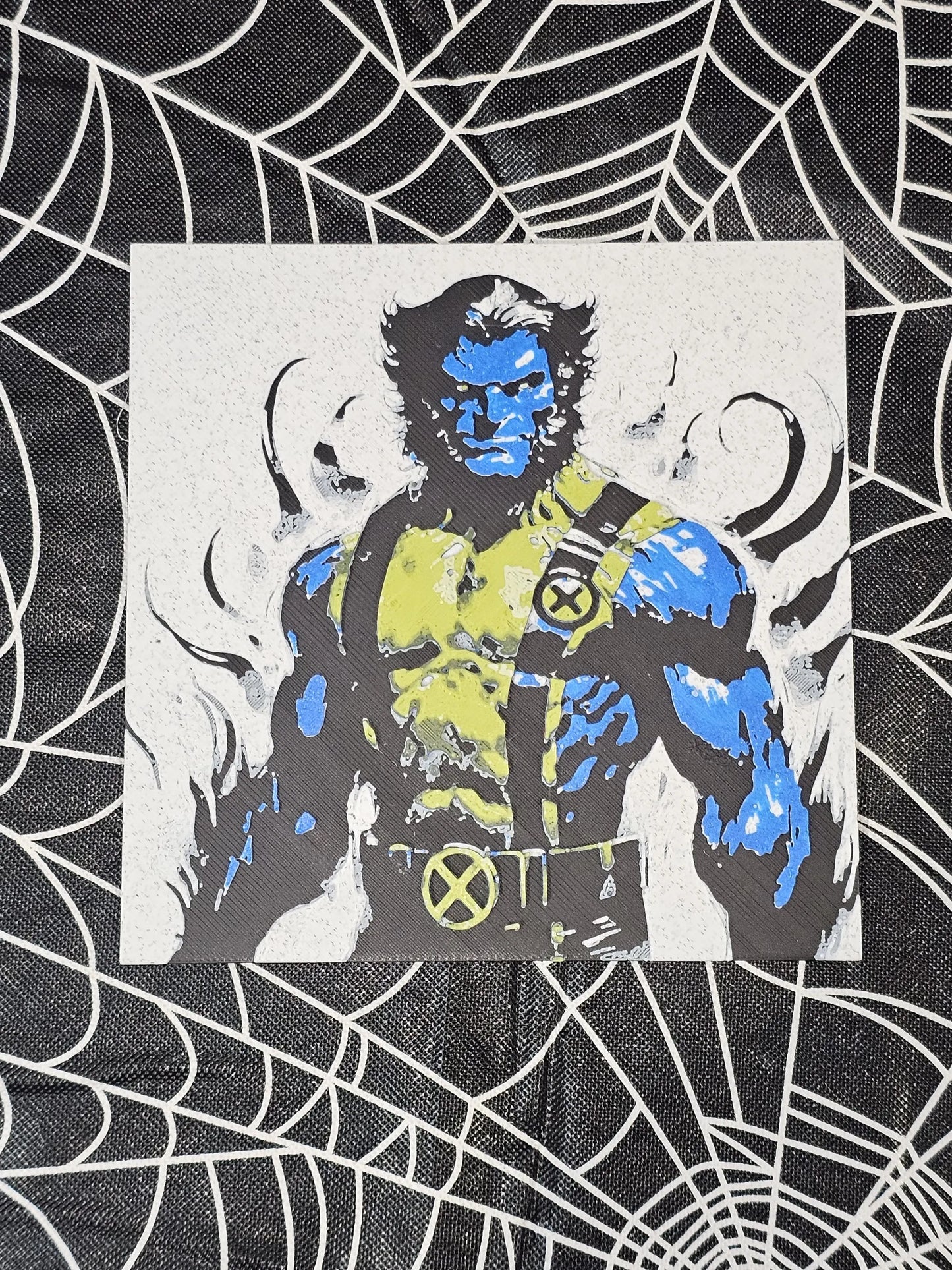 Beast, X-Men 3D Printed Hueforge Fan Art