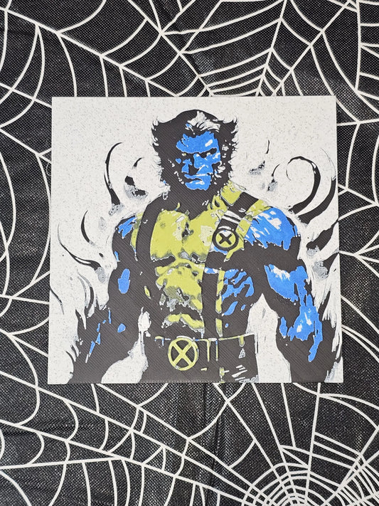 Beast, X-Men 3D Printed Hueforge Fan Art