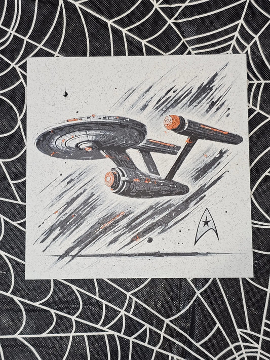 U.S.S. Enterprise, Star Trek 3D Printed Hueforge Fan Art