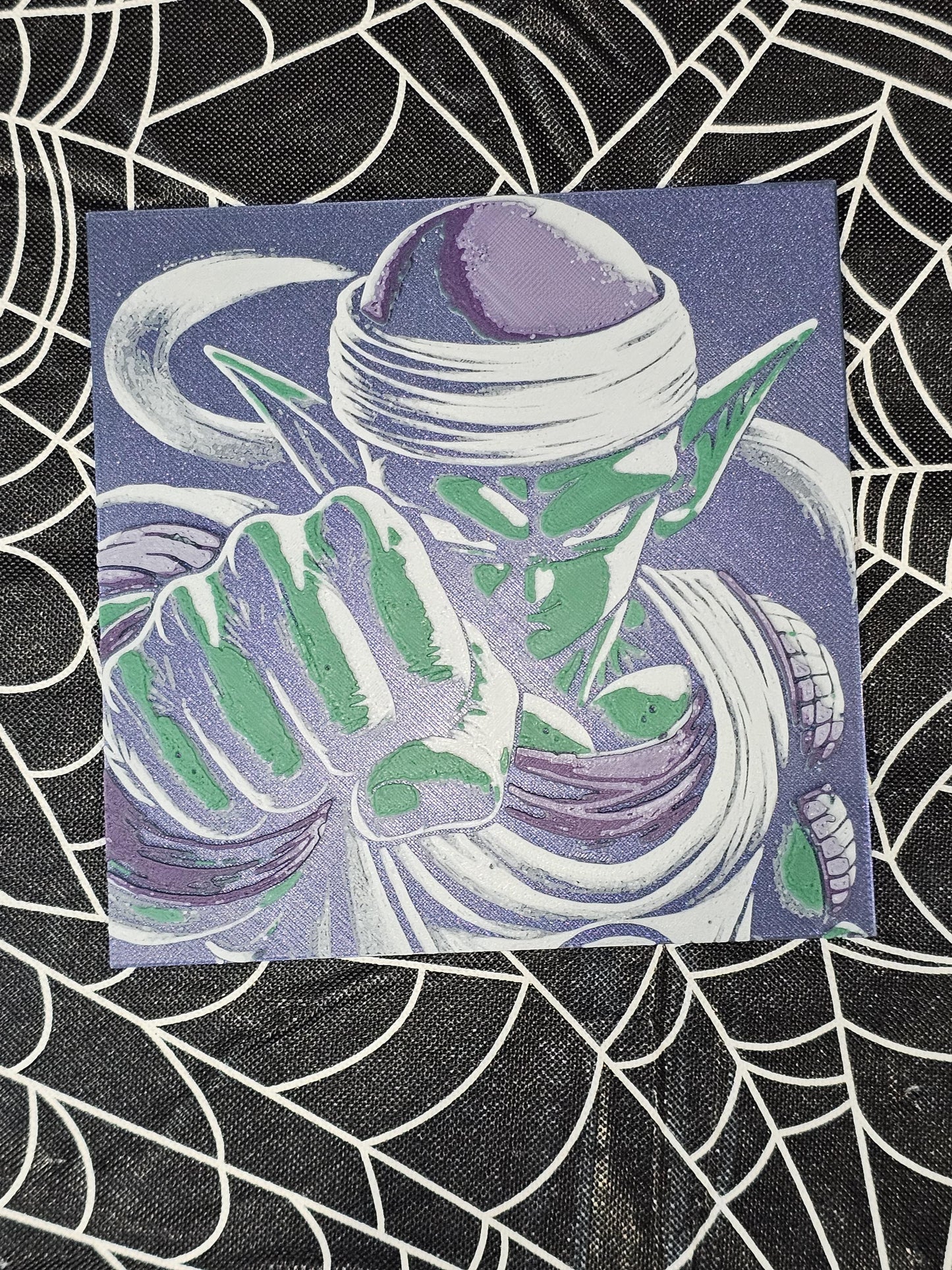 Piccolo Multicolor Black Color Shift Background 3D Printed Hueforge Fan Art