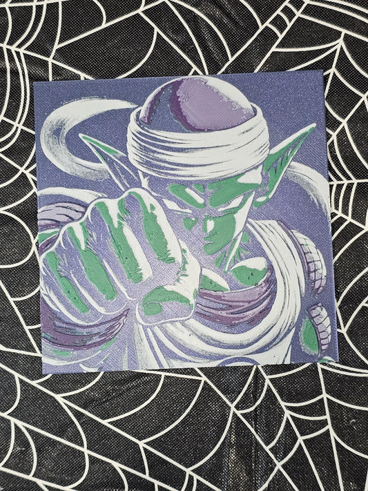 Piccolo Multicolor Black Color Shift Background 3D Printed Hueforge Fan Art